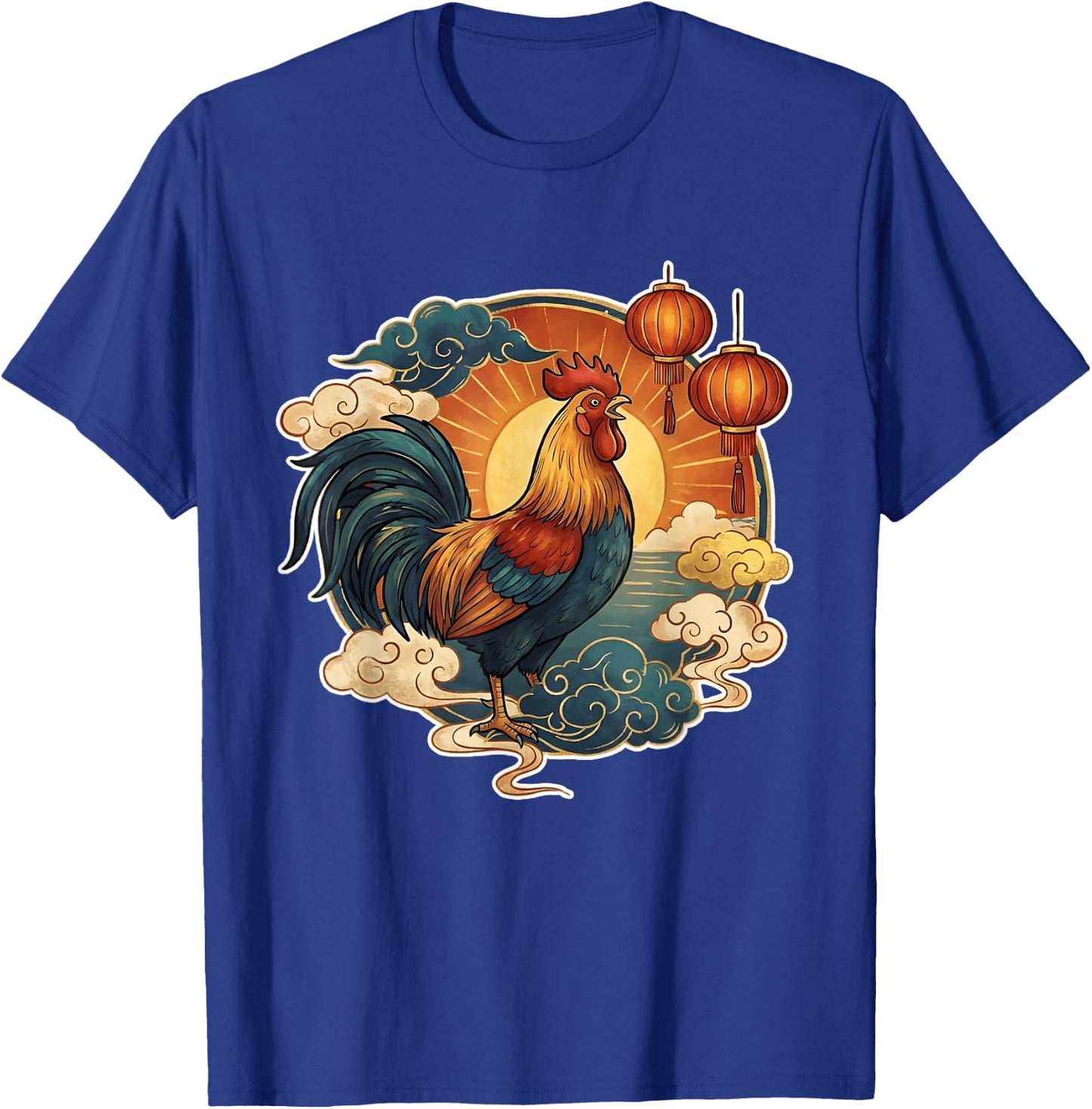Chinese Zodiac Rooster Animal T-Shirt - T-Shirt | Royal
