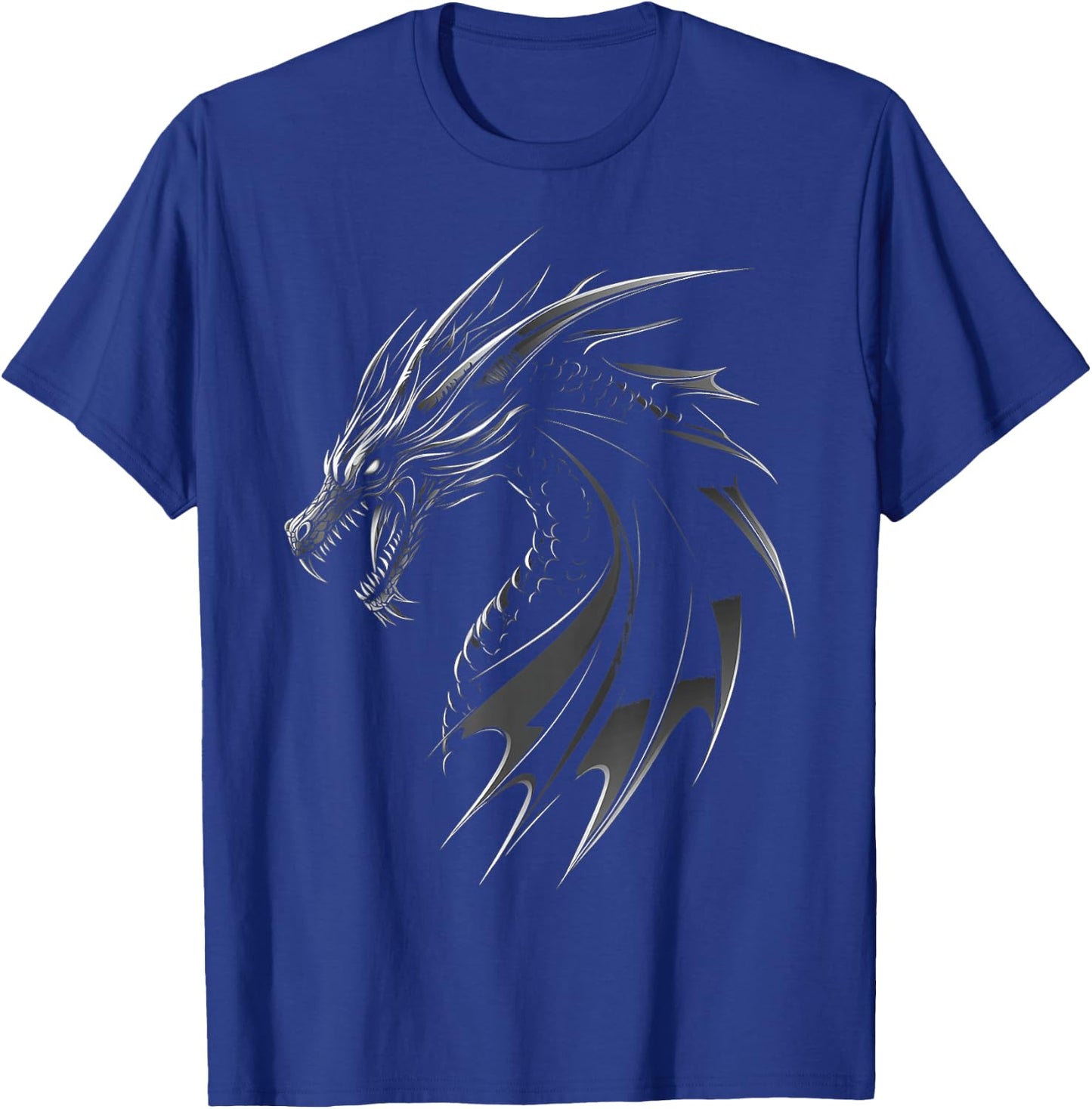 Black Dragon Motif Mythical Artwork Black Dragon T-Shirt - T-Shirt | Royal