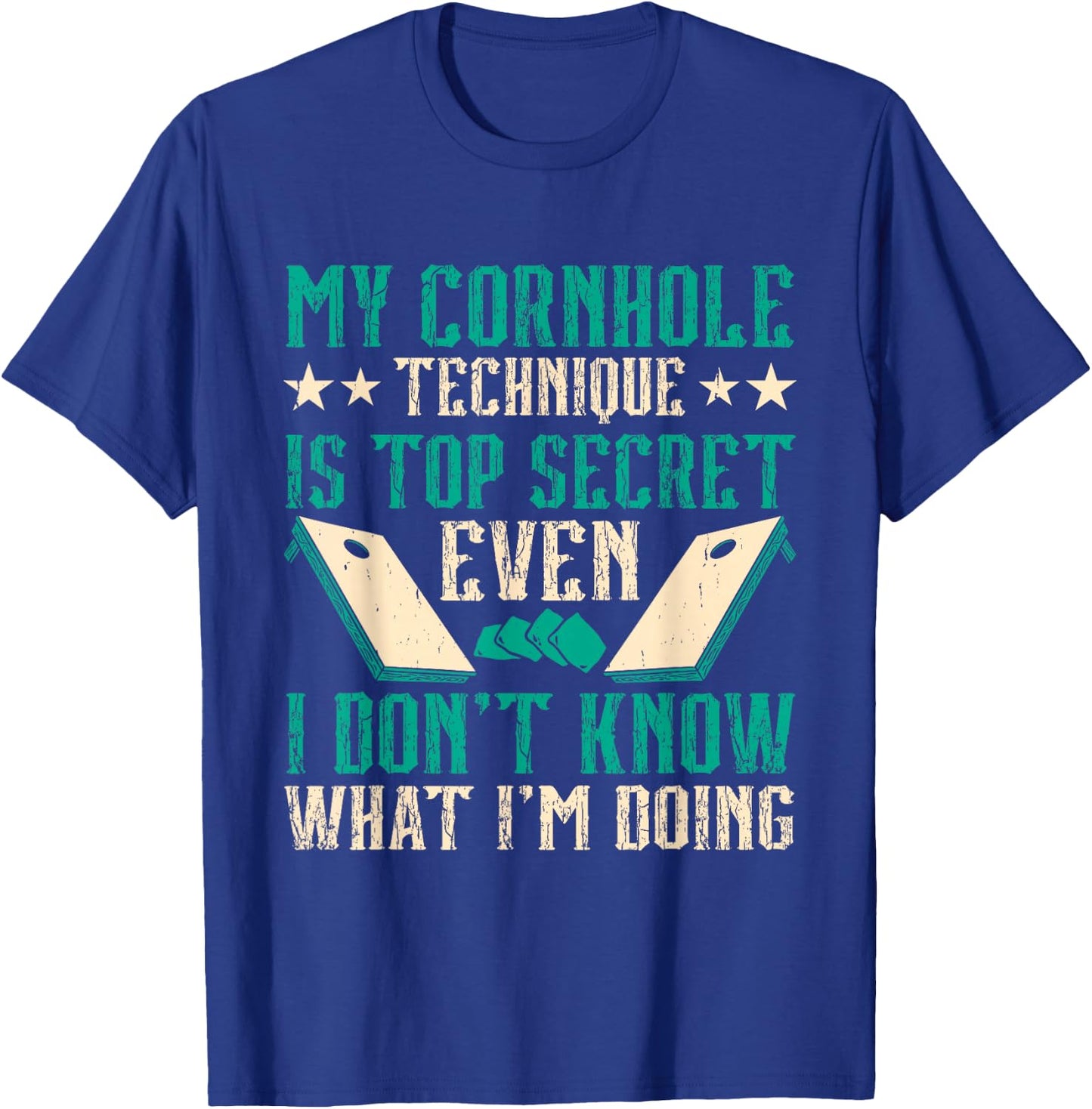 Cornhole Player My Cornhole Technique T-Shirt - T-Shirt | Royal