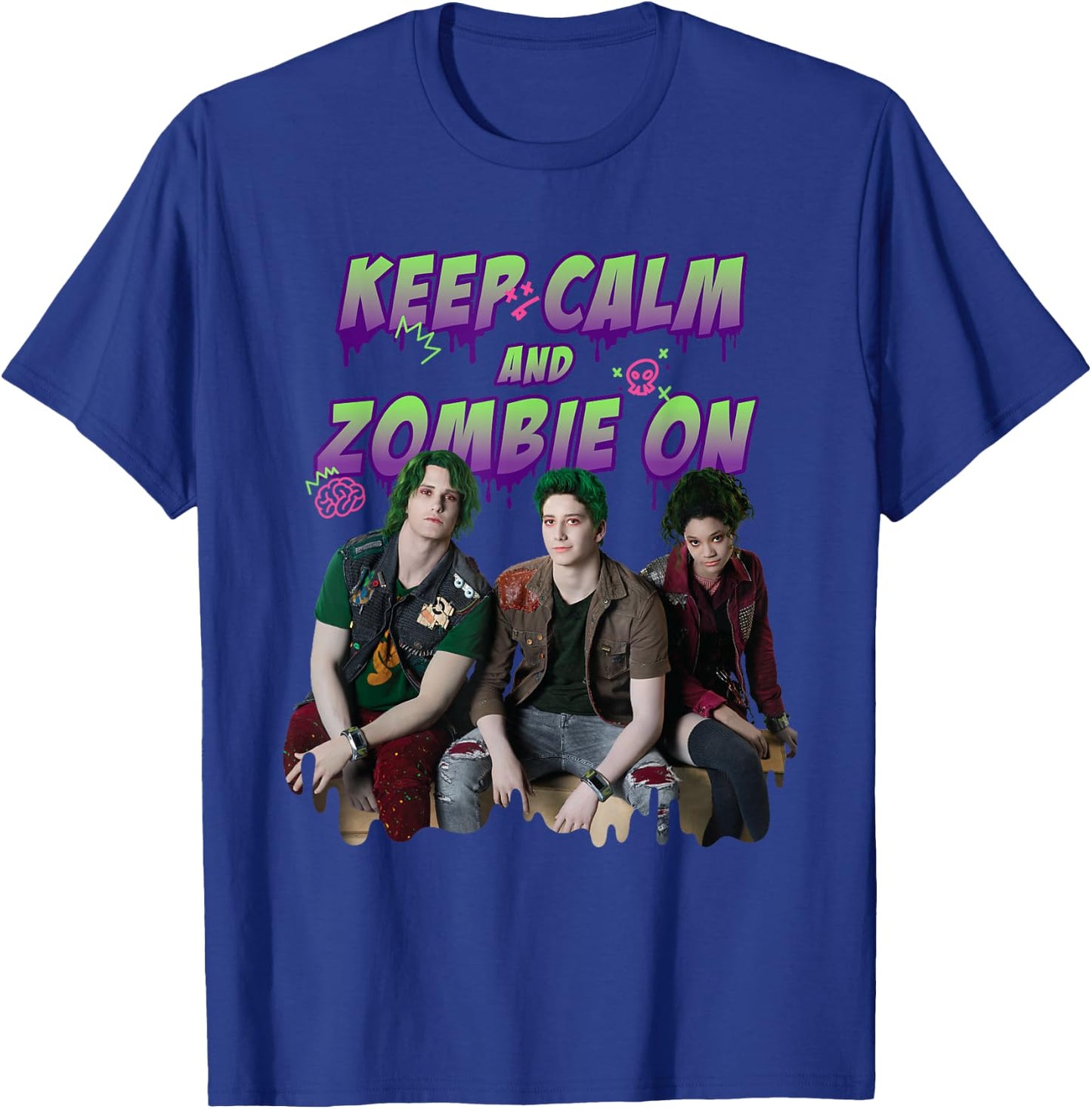 Disney Channel Zombies 2 Keep Calm and Zombie On T-Shirt - T-Shirt | Royal