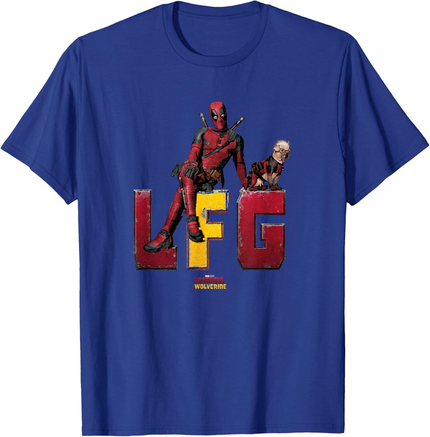 Marvel Deadpool & Wolverine LFG Deadpool & Dogpool Logo T-Shirt - T-Shirt | Royal