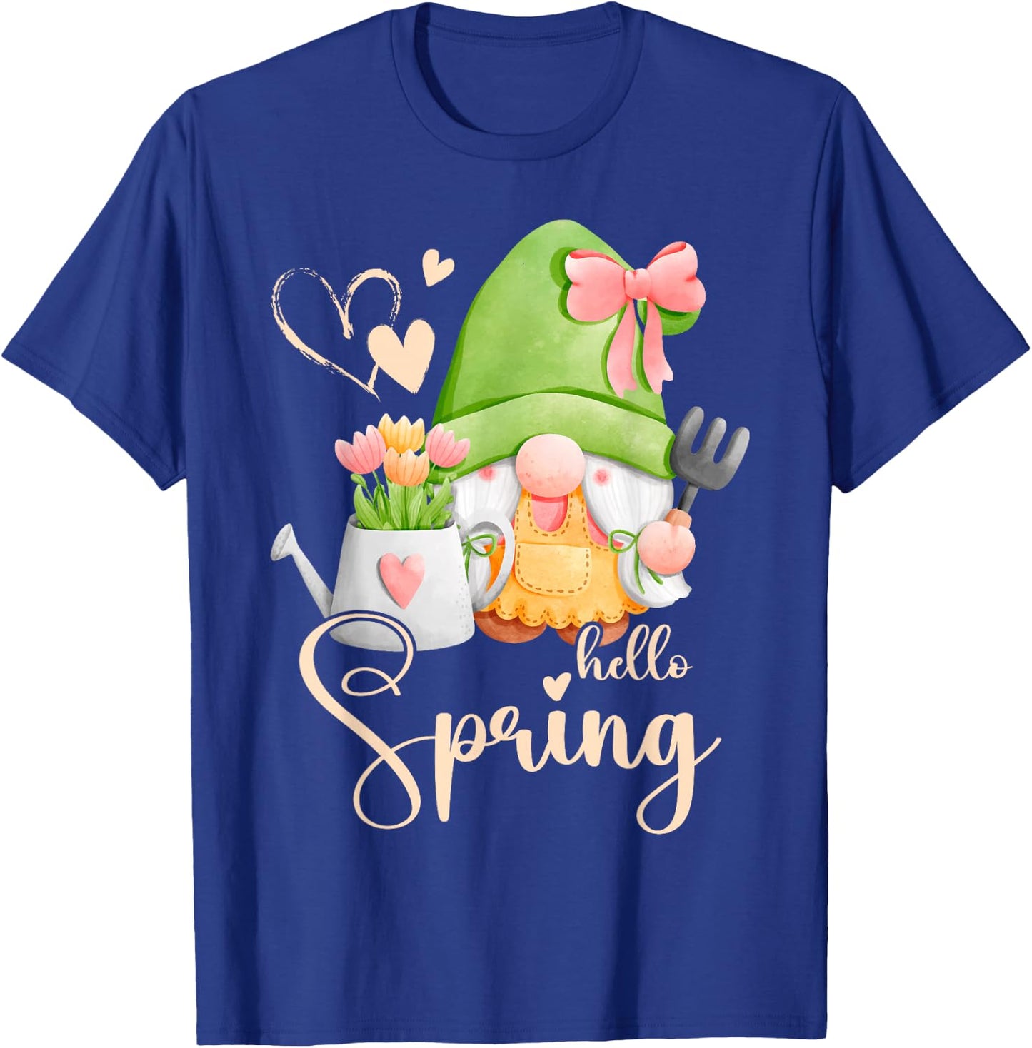 Spring Gnome with Flowers, Flower Care, Florist T-Shirt - T-Shirt | Royal