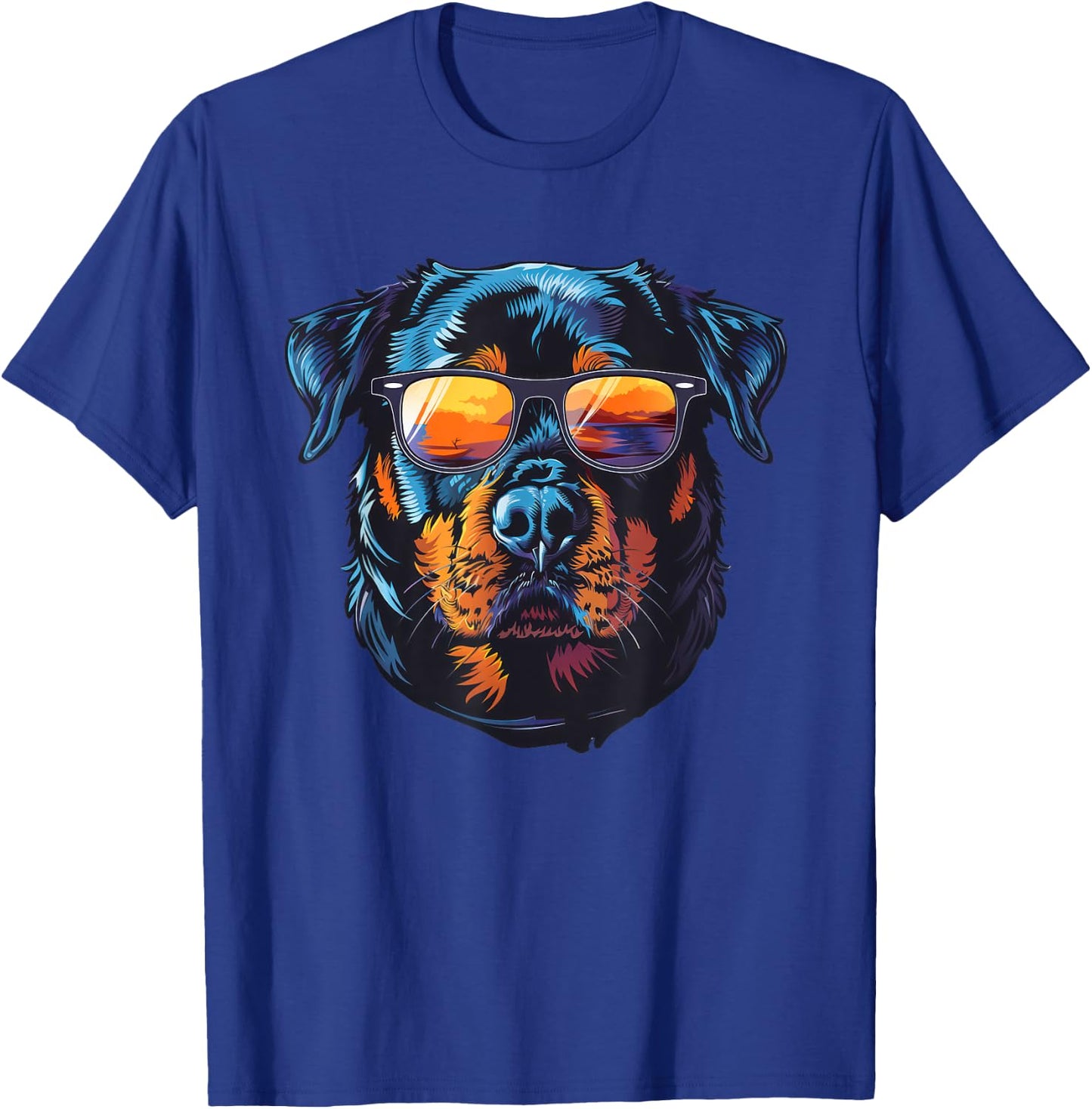 Rottweiler Dog Sunglasses T-Shirt - T-Shirt | Royal