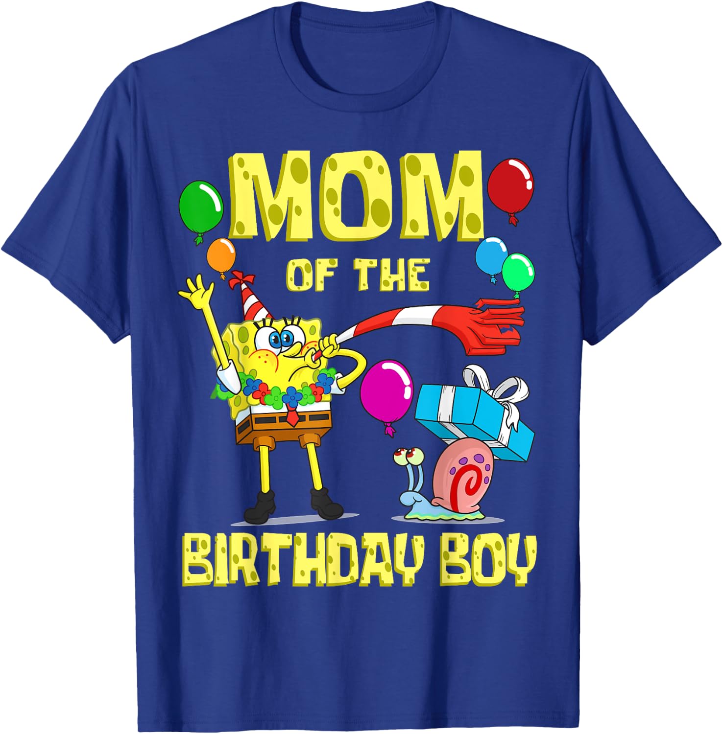 Mademark x SpongeBob SquarePants - SpongeBob Mommy of the Birthday Boy Theme Party T-Shirt - T-Shirt | Royal