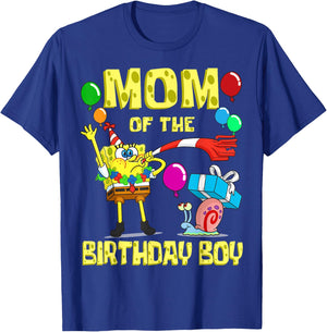 Mademark x SpongeBob SquarePants - SpongeBob Mommy of the Birthday Boy Theme Party T-Shirt - T-Shirt | Royal