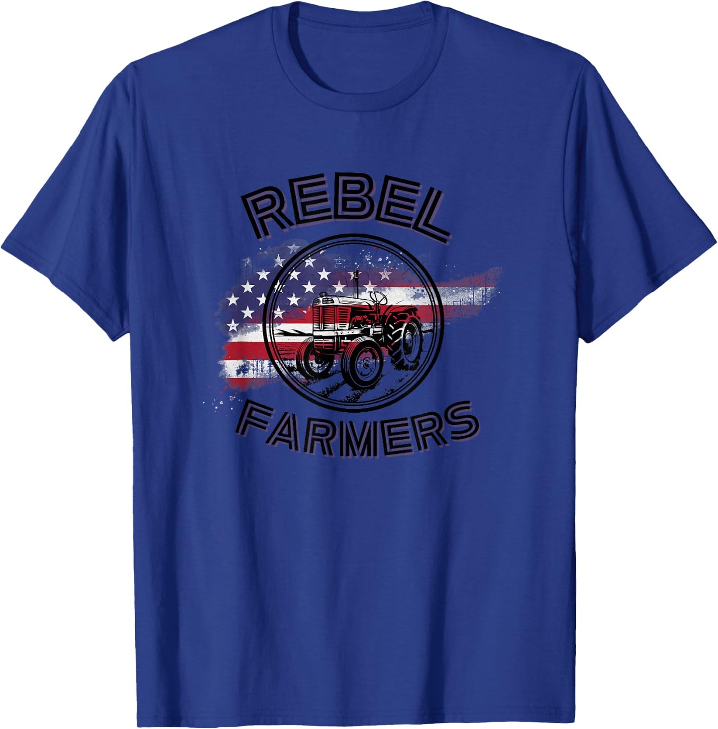 Rebel Farmers American Flag Women Men T-Shirt - T-Shirt | Royal