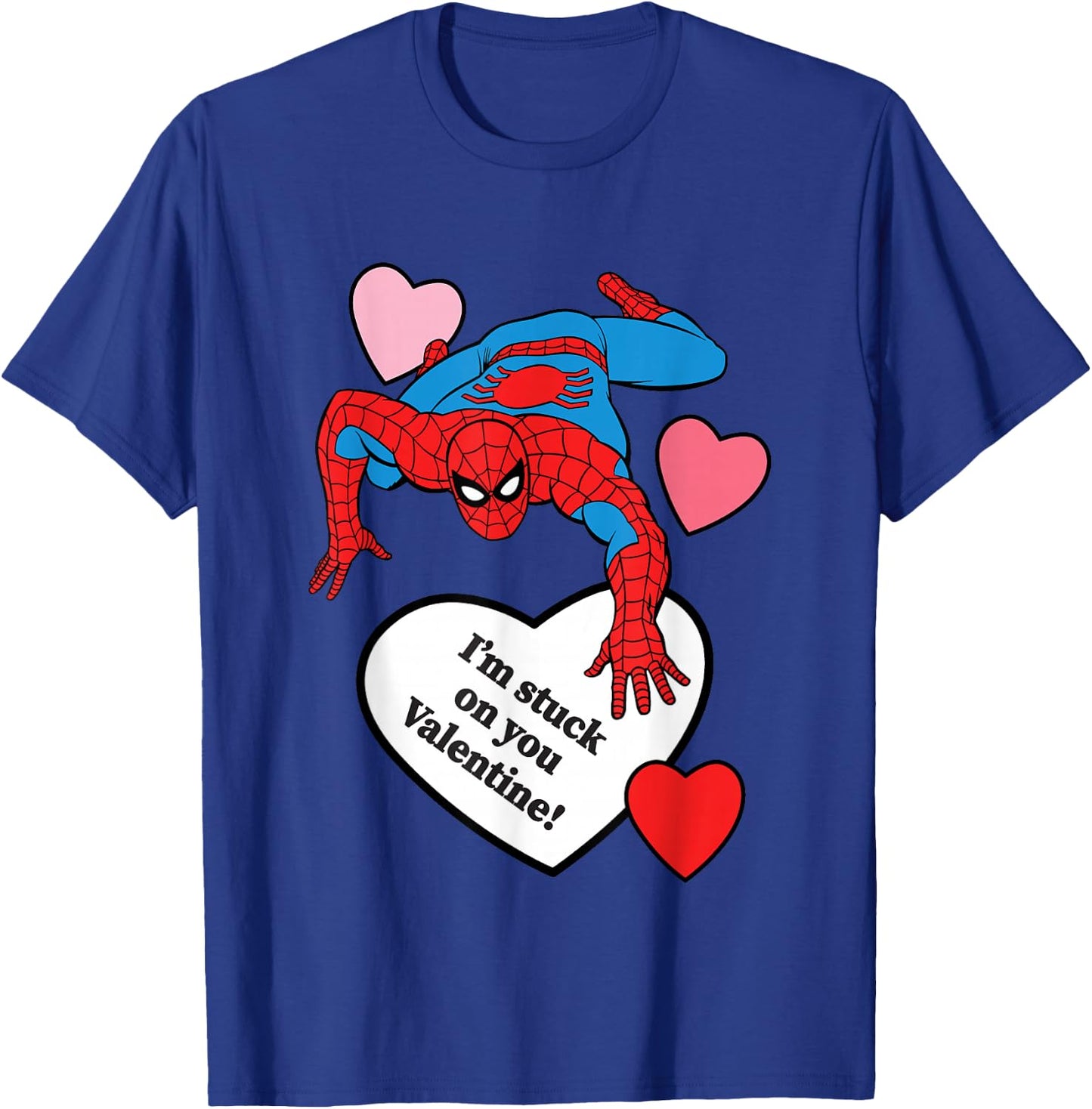 Marvel Spider-Man Valentine's Day I'm Stuck On You Couples T-Shirt - T-Shirt | Royal