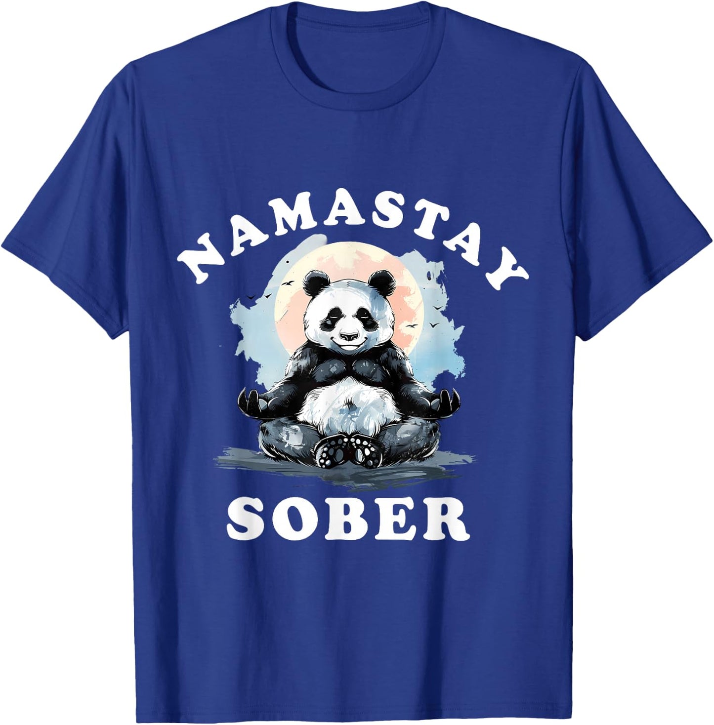 Bear Namastay Sober NA AA Alcoholics Anonymous Mediation T-Shirt - T-Shirt | Royal