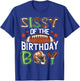 Sissy Of The Birthday Boy Game Day Football T-Shirt - T-Shirt | Royal