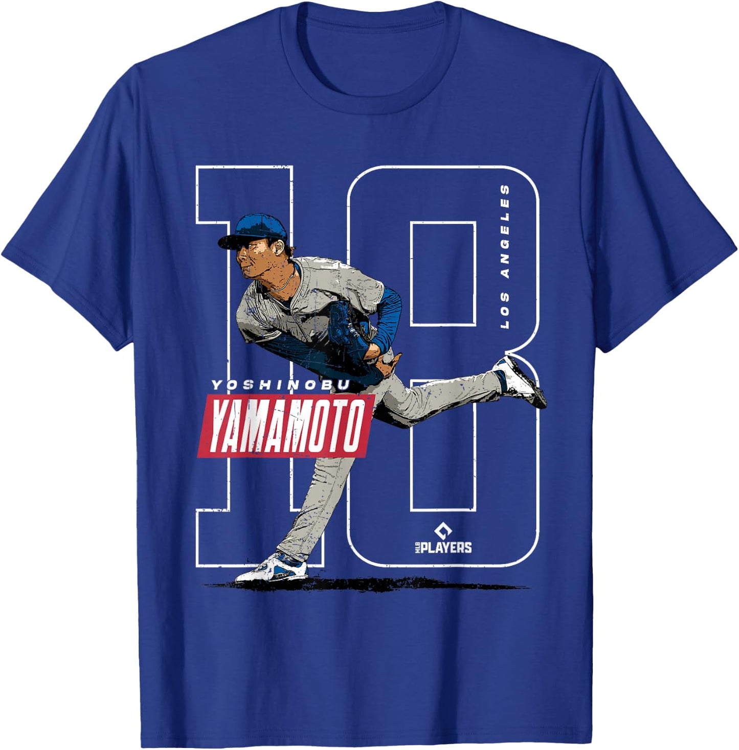 Yoshinobu Yamamoto | Baseball MLB Players | MLBYAM3005 T-Shirt - T-Shirt | Royal
