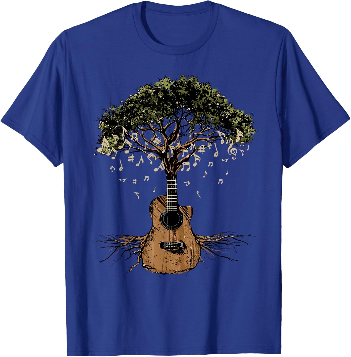Acoustic Guitar Shirt Tree of Life Guitar Player Guitarist T-Shirt - T-Shirt | Royal