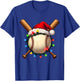 Santa Sports Boys Christmas Day Baseball Player Cool T-Shirt - T-Shirt | Royal