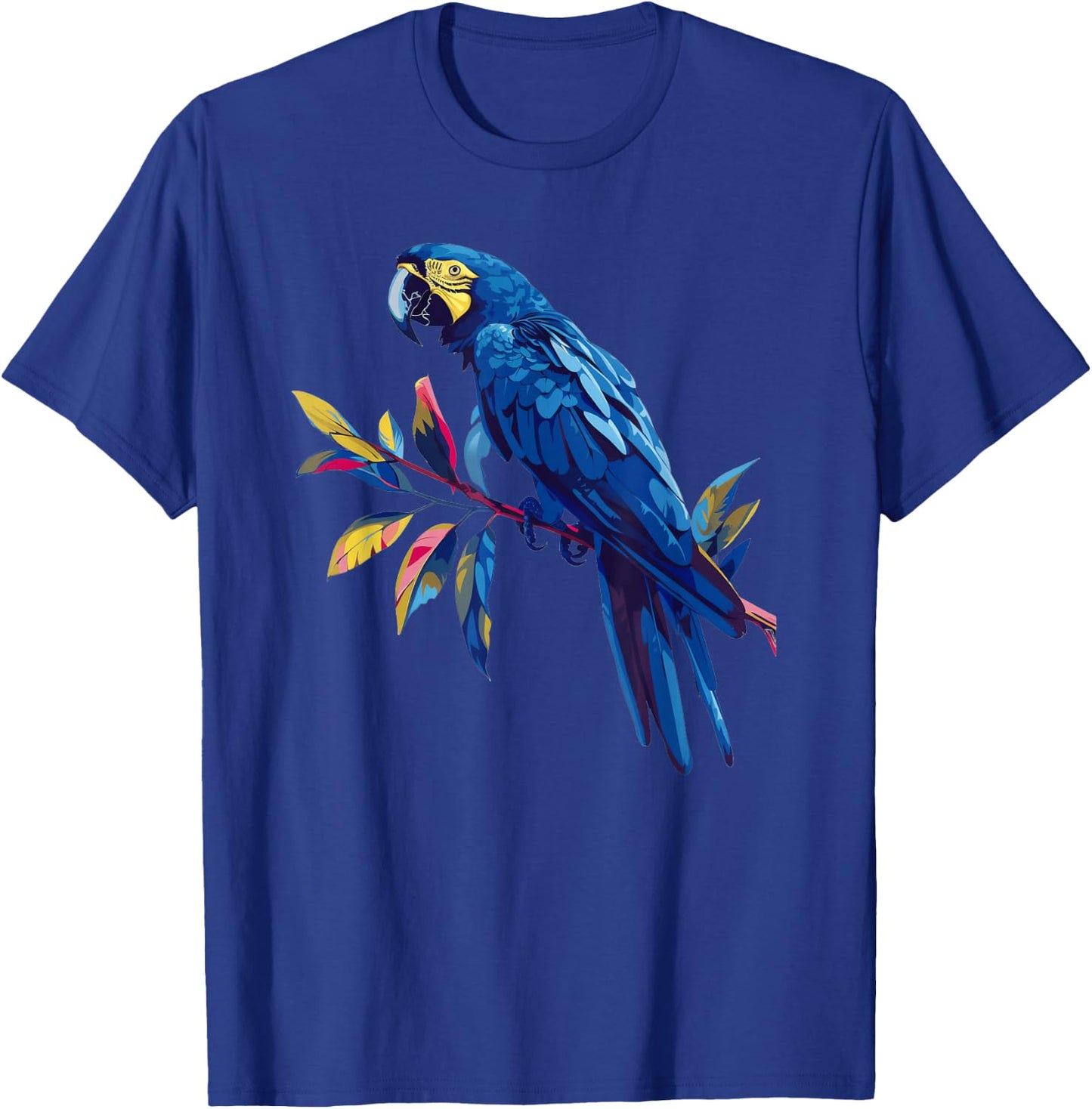 Hyacinth Macaw Retro T-Shirt - T-Shirt | Royal