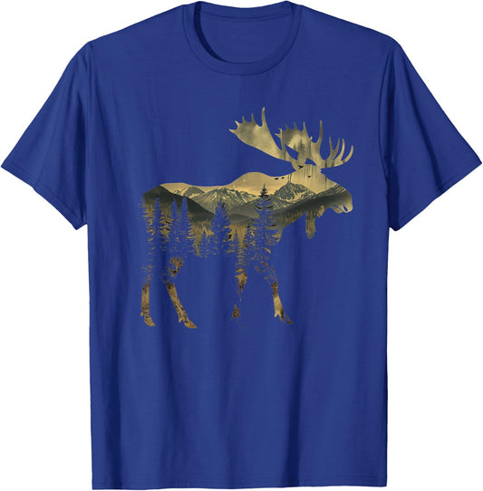 Elk Mountains Hiking Camping Alaska Nature Lovers T-Shirt - T-Shirt | Royal