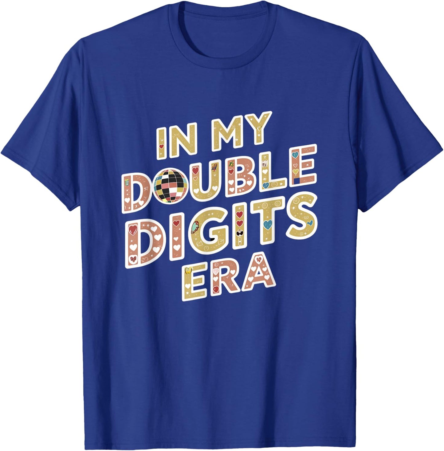 In My Double Digits Era 10th Birthday Retro 10 Year Old T-Shirt - T-Shirt | Royal