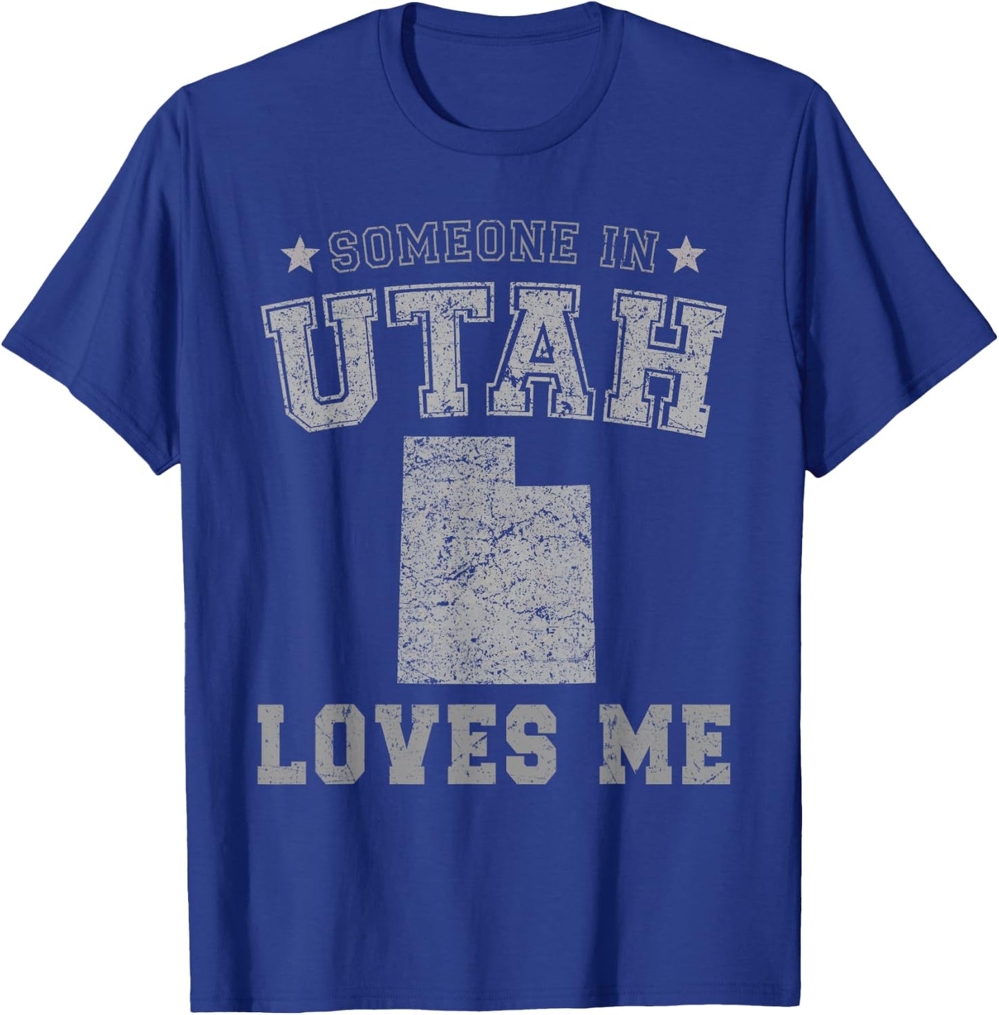 Someone In Utah Loves Me Heart Vintage State T-Shirt - T-Shirt | Royal