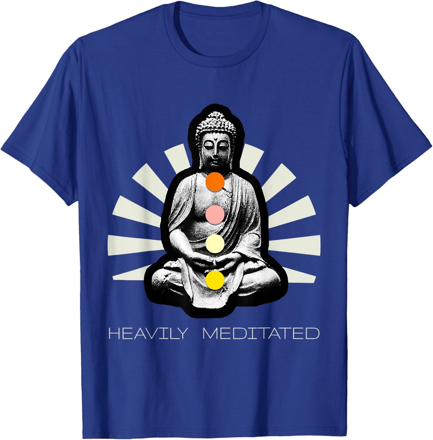 Heavily Meditated Funny Yoga Cool Yogis Pose Gift T-Shirt - T-Shirt | Royal