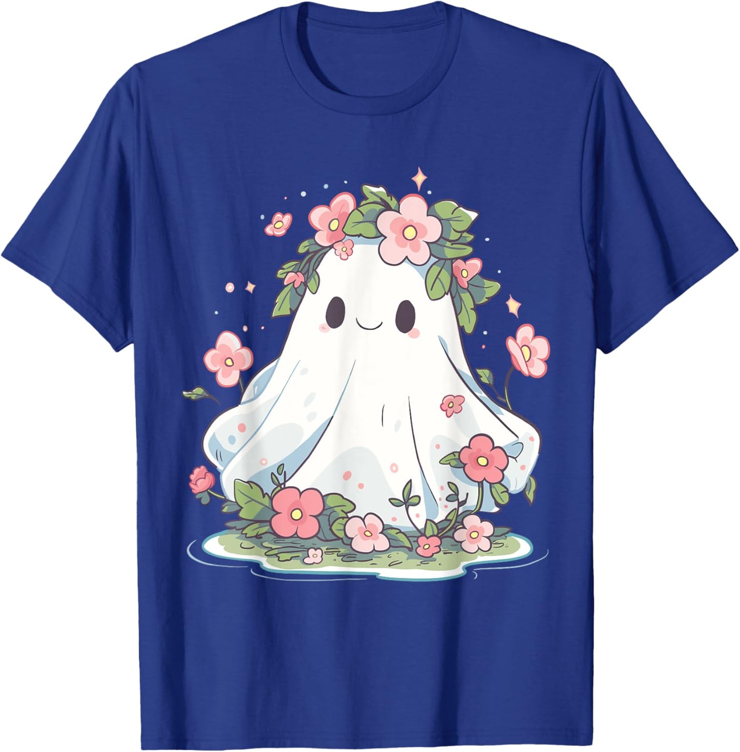 Halloween Ghost Flower Women Girls Halloween Costume T-Shirt - T-Shirt | Royal
