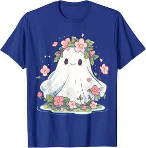Halloween Ghost Flower Women Girls Halloween Costume T-Shirt - T-Shirt | Royal