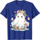 Halloween Ghost Flower Women Girls Halloween Costume T-Shirt - T-Shirt | Royal