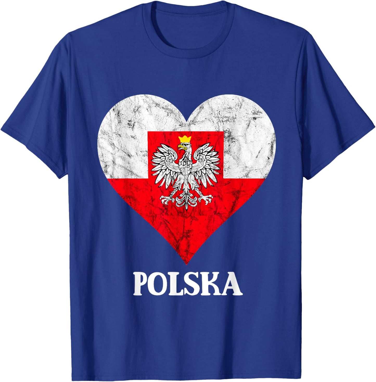 Polska Heart Poland Flag Polish Roots Poland Travel T-Shirt - T-Shirt | Royal