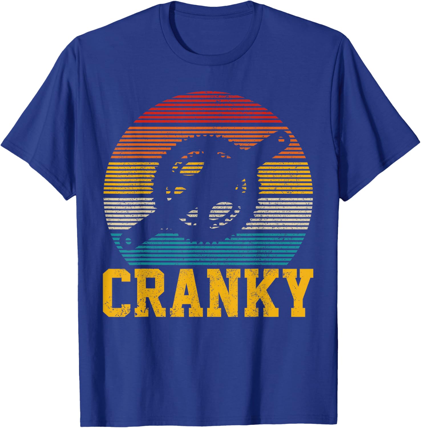 Cranky Vintage Mountain Bike MTB Cycling Cyclist Gift T-Shirt - T-Shirt | Royal