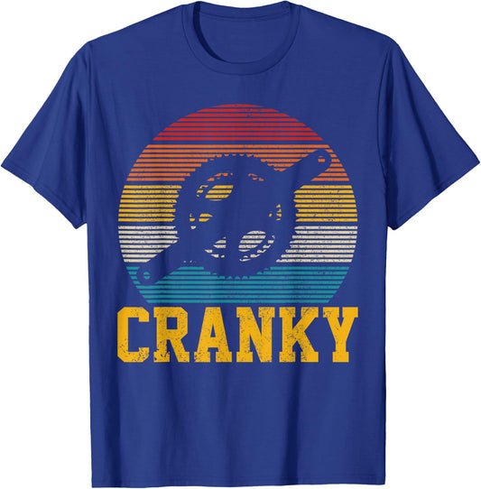 Cranky Vintage Mountain Bike MTB Cycling Cyclist Gift T-Shirt - T-Shirt | Royal