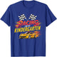 Kids Hello First Day of Kindergarten Racing Car Back to School T-Shirt - T-Shirt | Royal