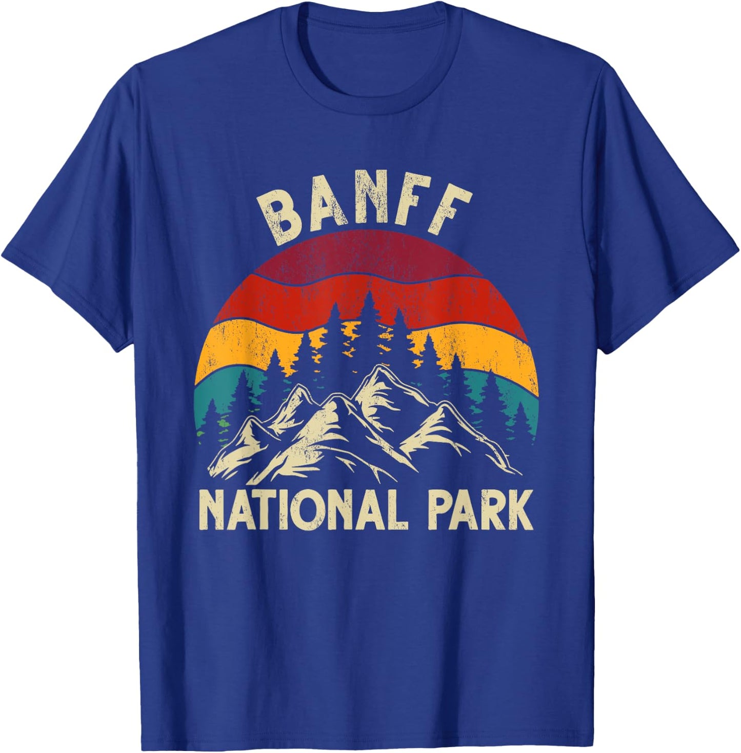 Retro Vintage Graphic Banff National Park T-Shirt - T-Shirt | Royal