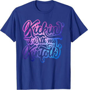Kickin' It With My Kinfolk Funny Family Reunion Matching T-Shirt - T-Shirt | Royal