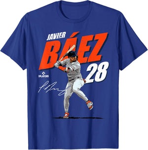 Javier Baez | Detroit Baseball Players | MLBJBZ3001 T-Shirt - T-Shirt | Royal