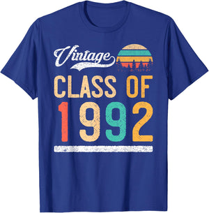 Vintage Class of 1992 High School or College Graduation T-Shirt - T-Shirt | Royal