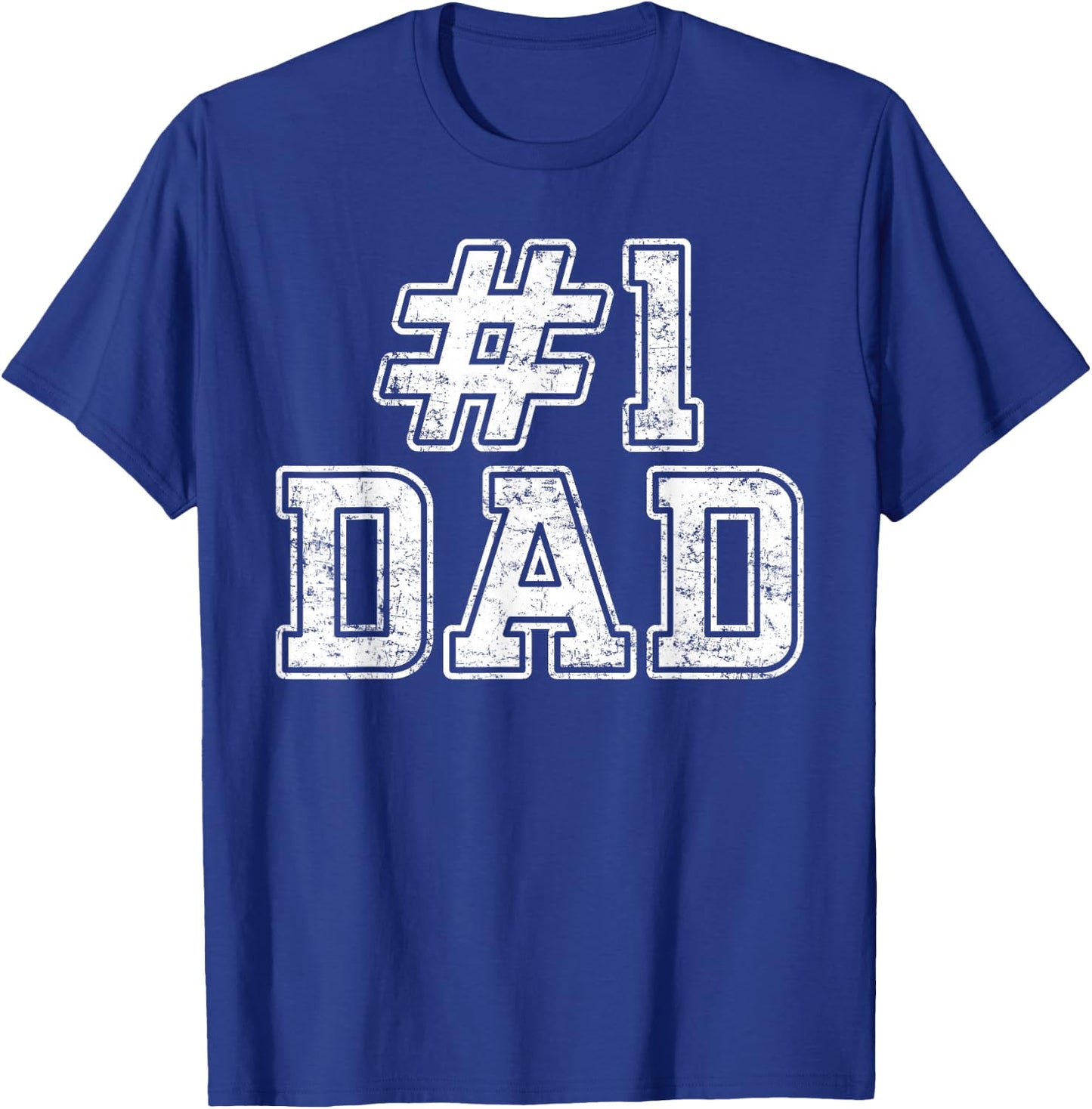 #1 Dad Best Dad Fathers Day Number One Dad T-Shirt - T-Shirt | Royal