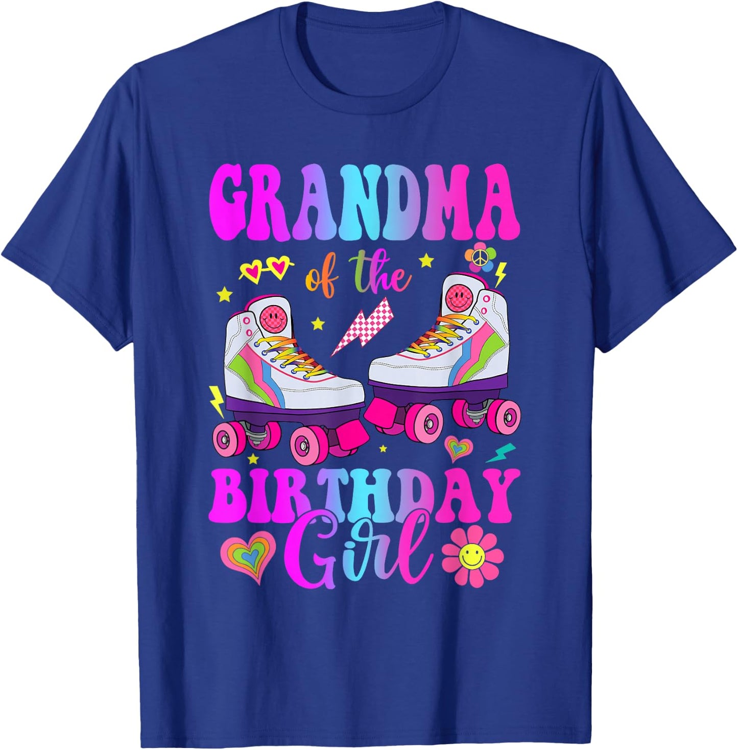 Let's Roll Grandma of the Birthday girl Roller Skate T-Shirt - T-Shirt | Royal