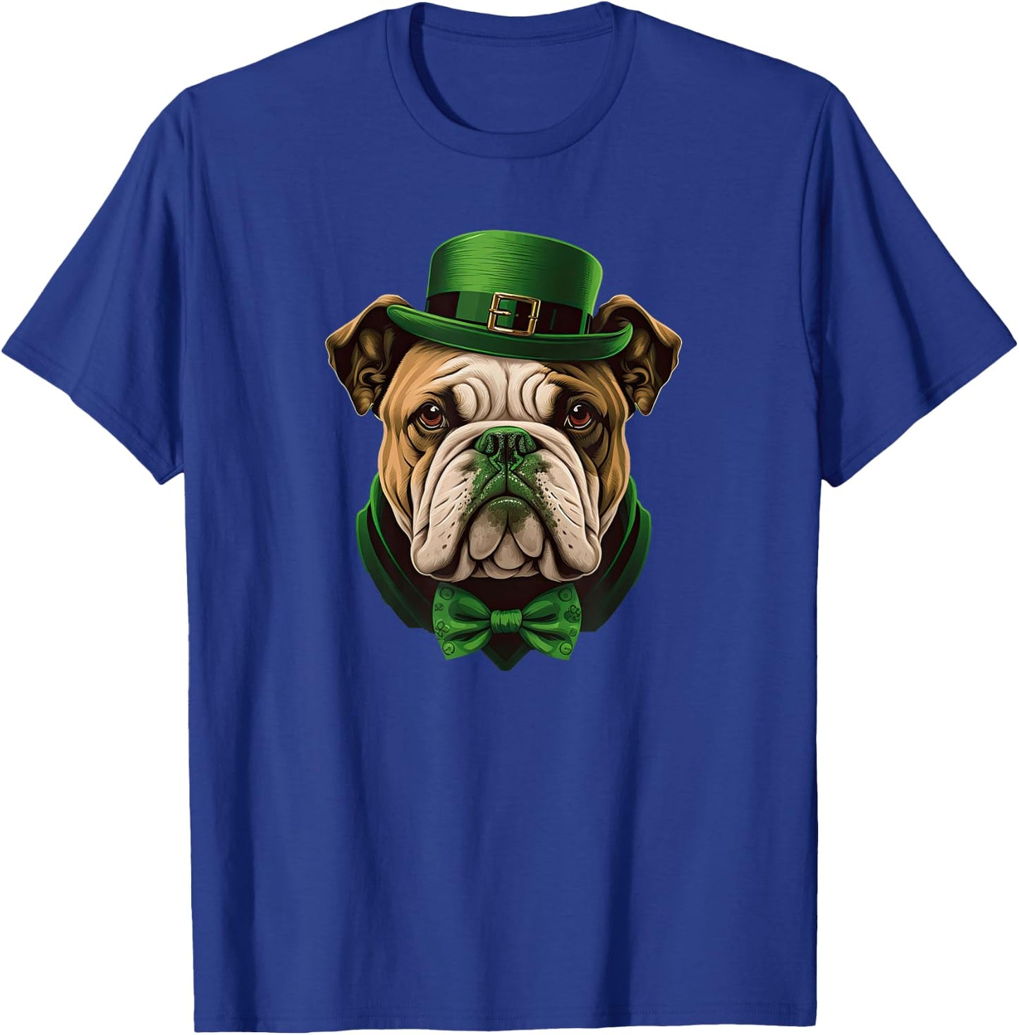 Funny Bulldog Dog St Patricks day irish Saint patrick Day T-Shirt - T-Shirt | Royal