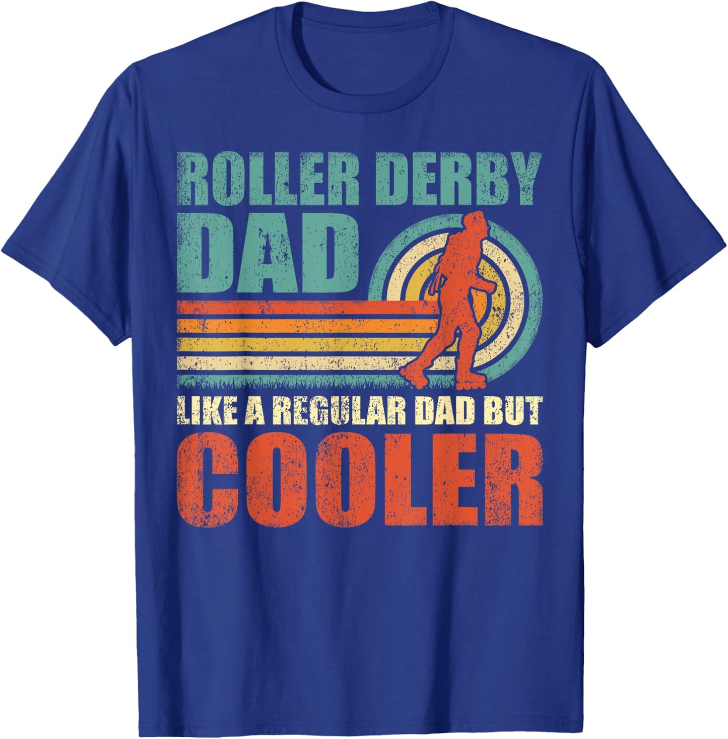 Retro Style Vintage Roller Derby Dad Father's Day T-Shirt - T-Shirt | Royal