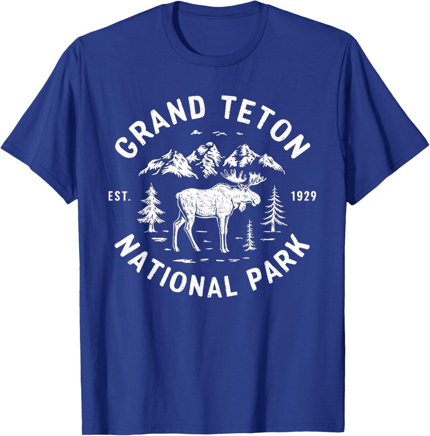 Grand Teton National Park Moose Vacation Outdoor and Hiking T-Shirt - T-Shirt | Royal