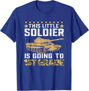 Military Army Camo Tanks First Grade Back To School Boys Kid T-Shirt - T-Shirt | Royal