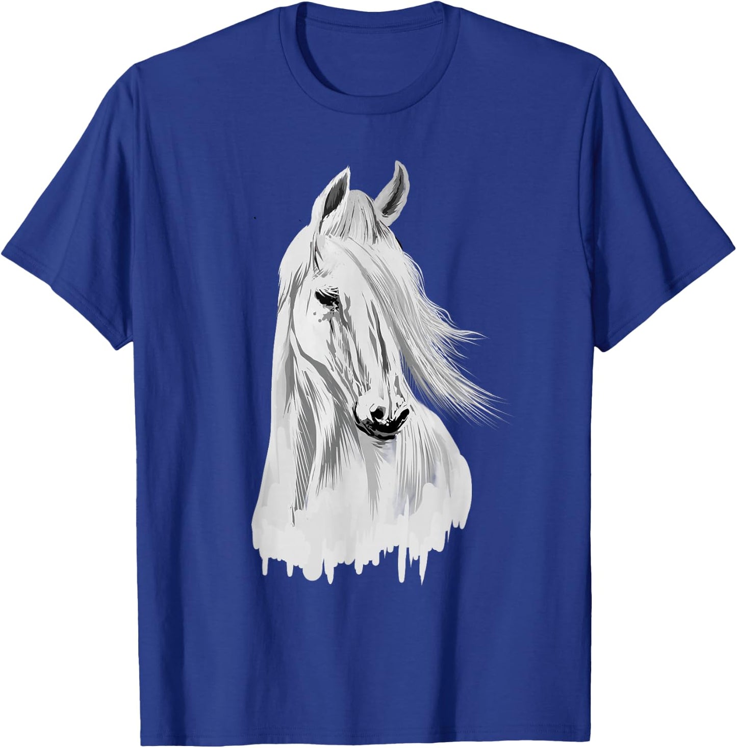 Horse Head Funny Equestrian Animal Lover Gift Men Women Kids T-Shirt - T-Shirt | Royal
