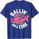 Ballin For A Cure Basketball Breast Cancer Awareness Kids T-Shirt - T-Shirt | Royal