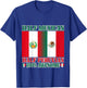 Half Mexican Half Peruvian Toddler Mexico Peru Flag Girl Boy T-Shirt - T-Shirt | Royal
