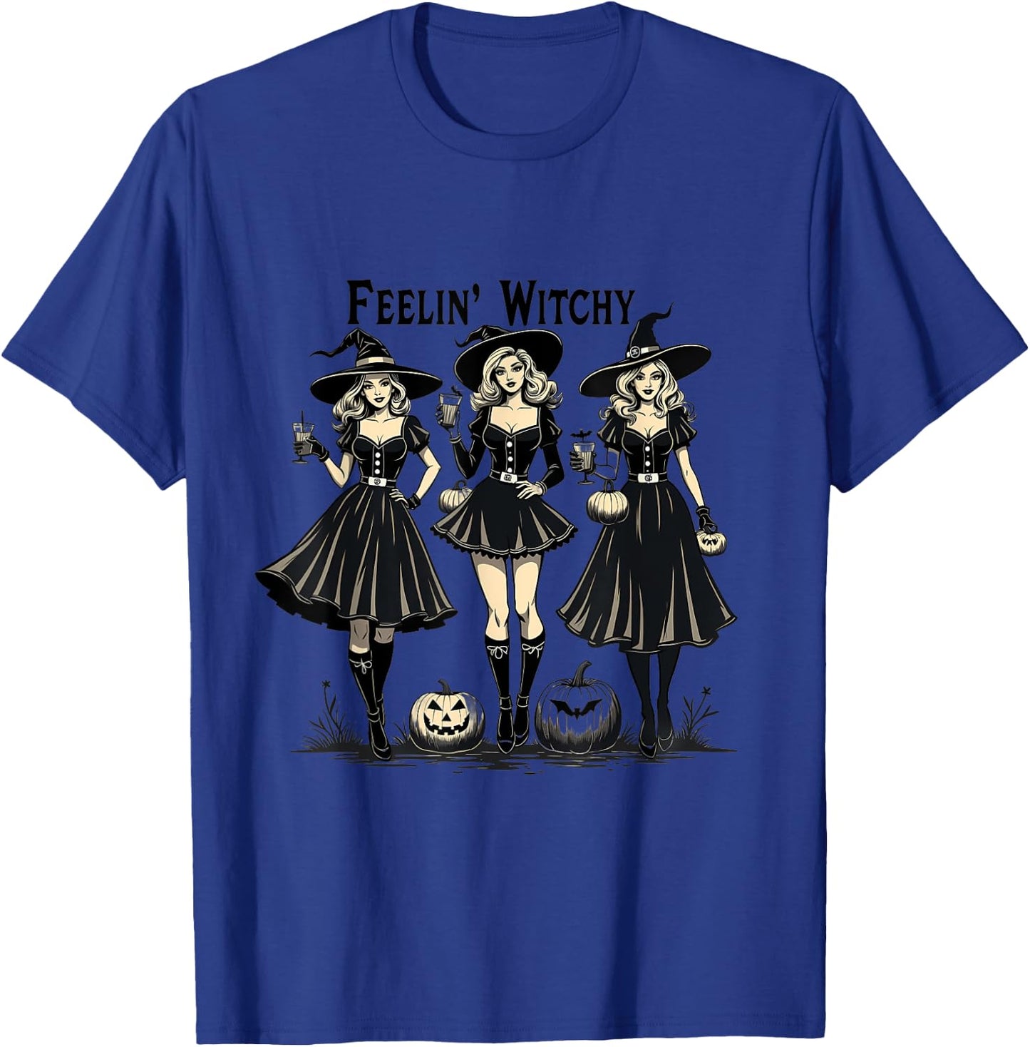 Feelin' Witchy Halloween Women T-Shirt - T-Shirt | Royal