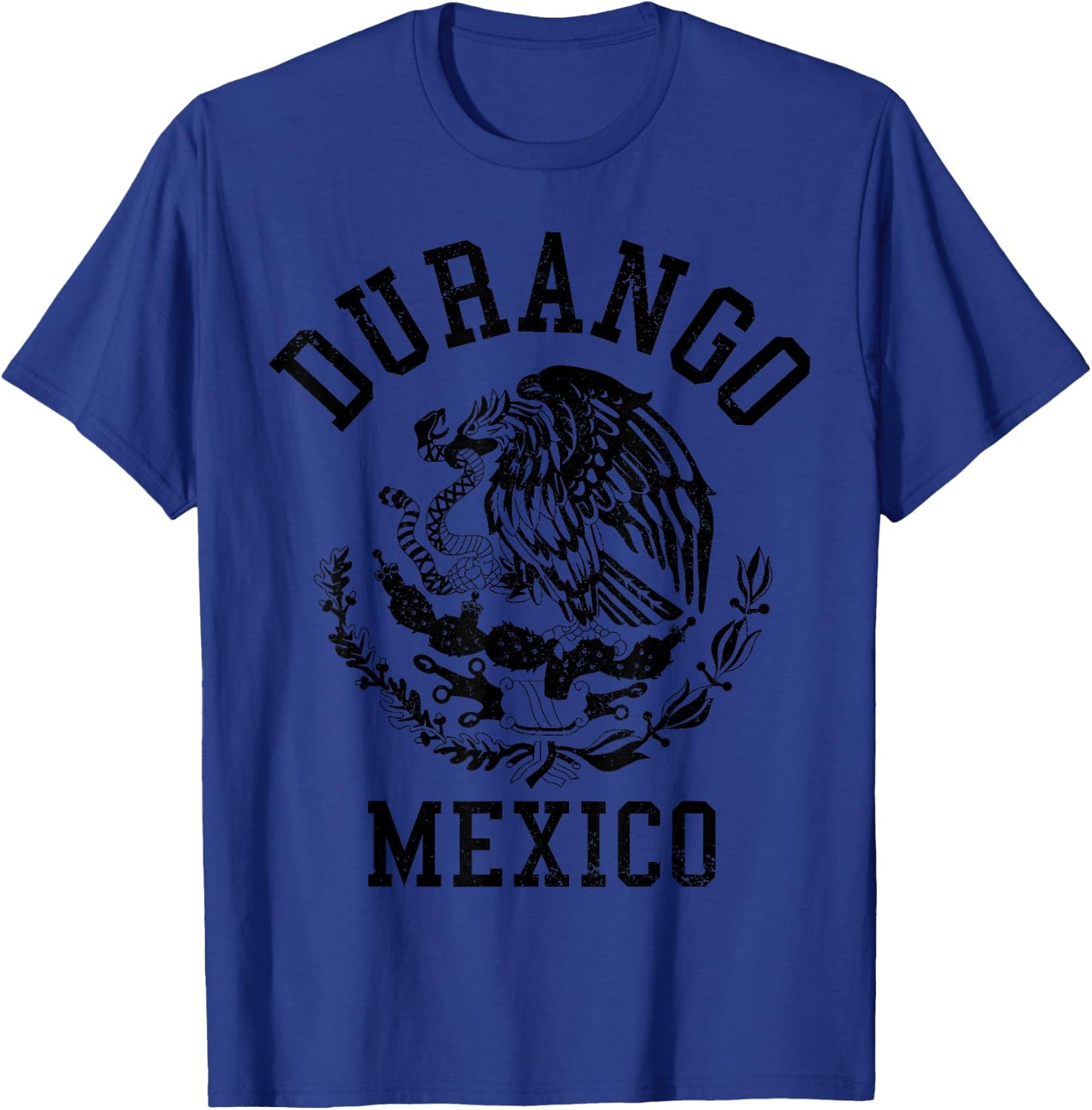 Durango Mexico Pride Mexican Flag Vintage T-Shirt - T-Shirt | Royal