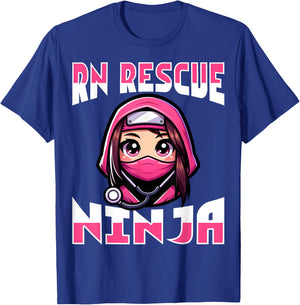 RN Rescue Ninja - Men Women Registered Nurse Nursing Gifts T-Shirt - T-Shirt | Royal