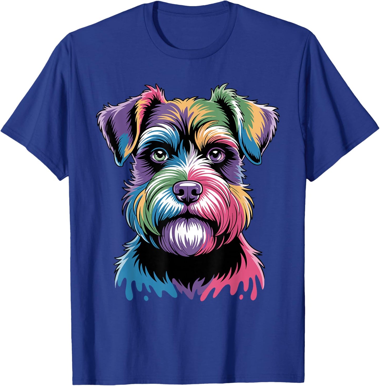 Cool Schnauzer Art Women Miniature Schnauzer Lover T-Shirt - T-Shirt | Royal