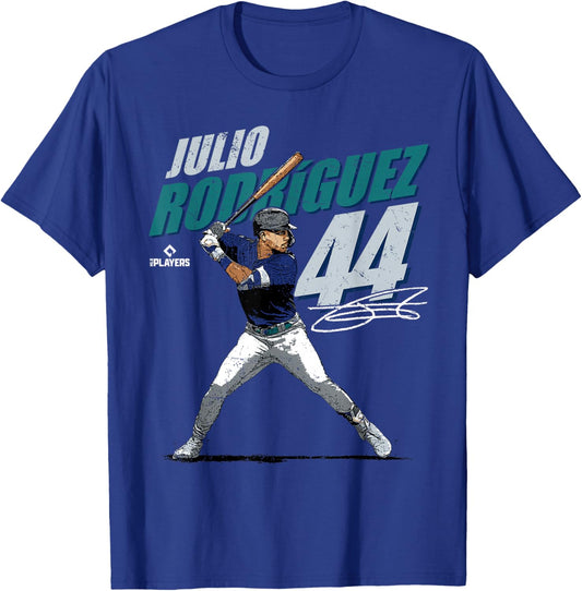 Julio Rodriguez | Seattle Baseball MLB Players | MLBJROD3001 T-Shirt - T-Shirt | Royal