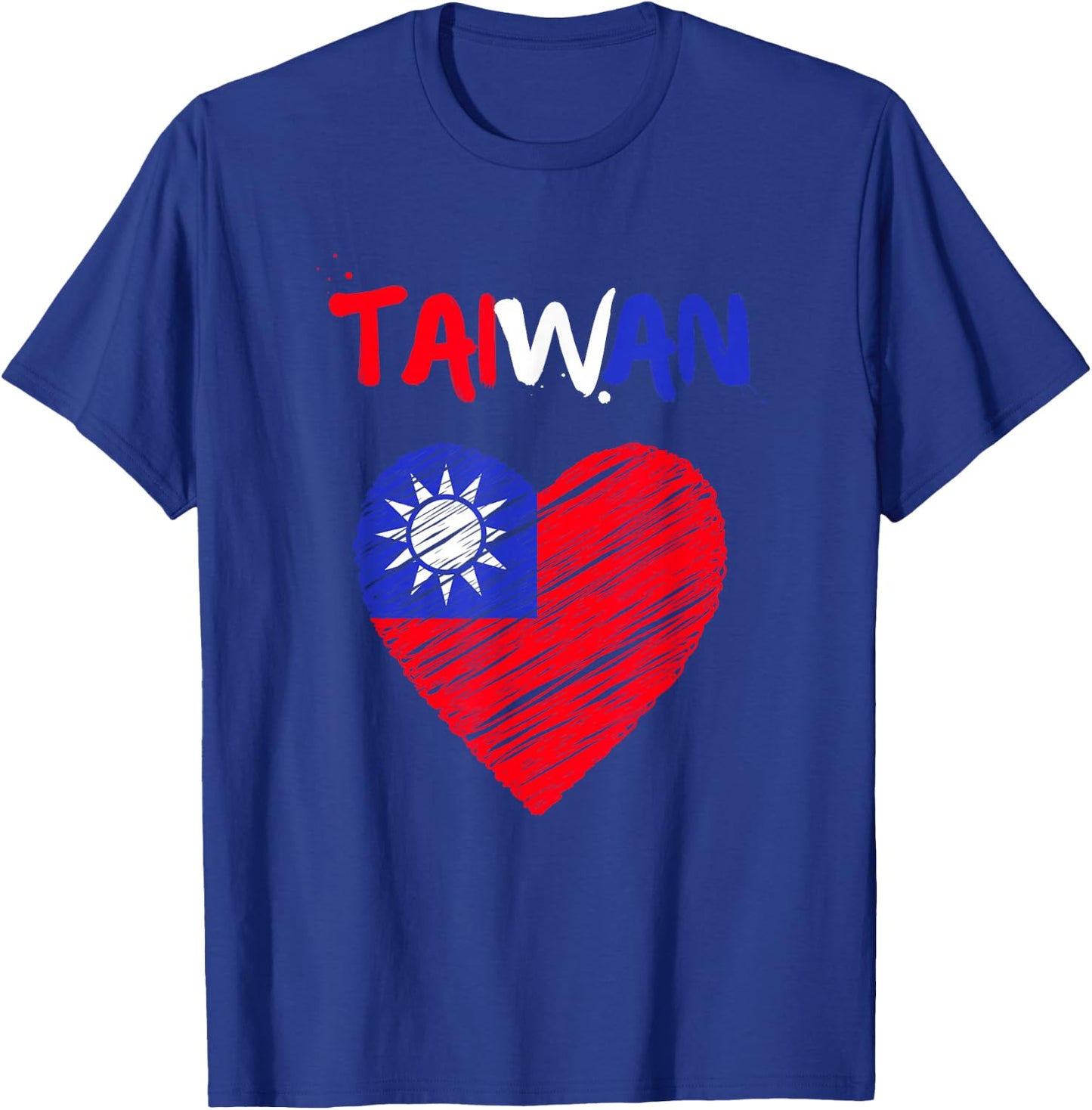 Taiwan Flag Holiday Taiwan Heart Taiwanese Flag T-Shirt - T-Shirt | Royal