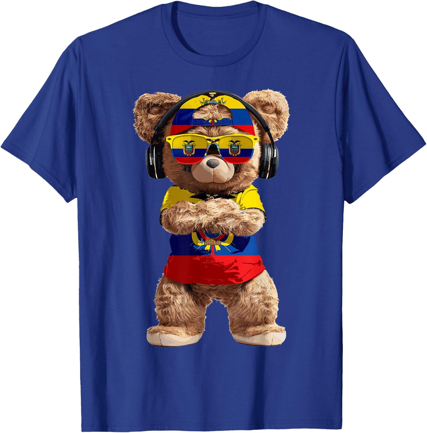 Ecuador Flag Souvenirs Bear Outfit Products Ecuadorian T-Shirt - T-Shirt | Royal