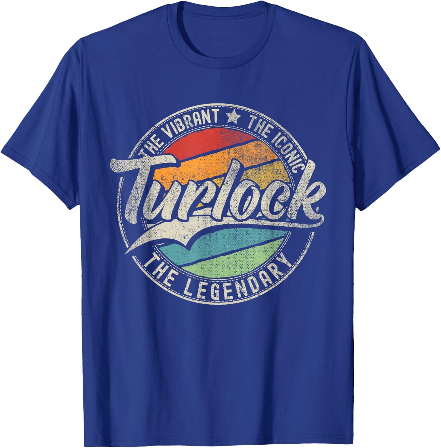 Turlock CA | California | Vintage Distressed T-Shirt - T-Shirt | Royal