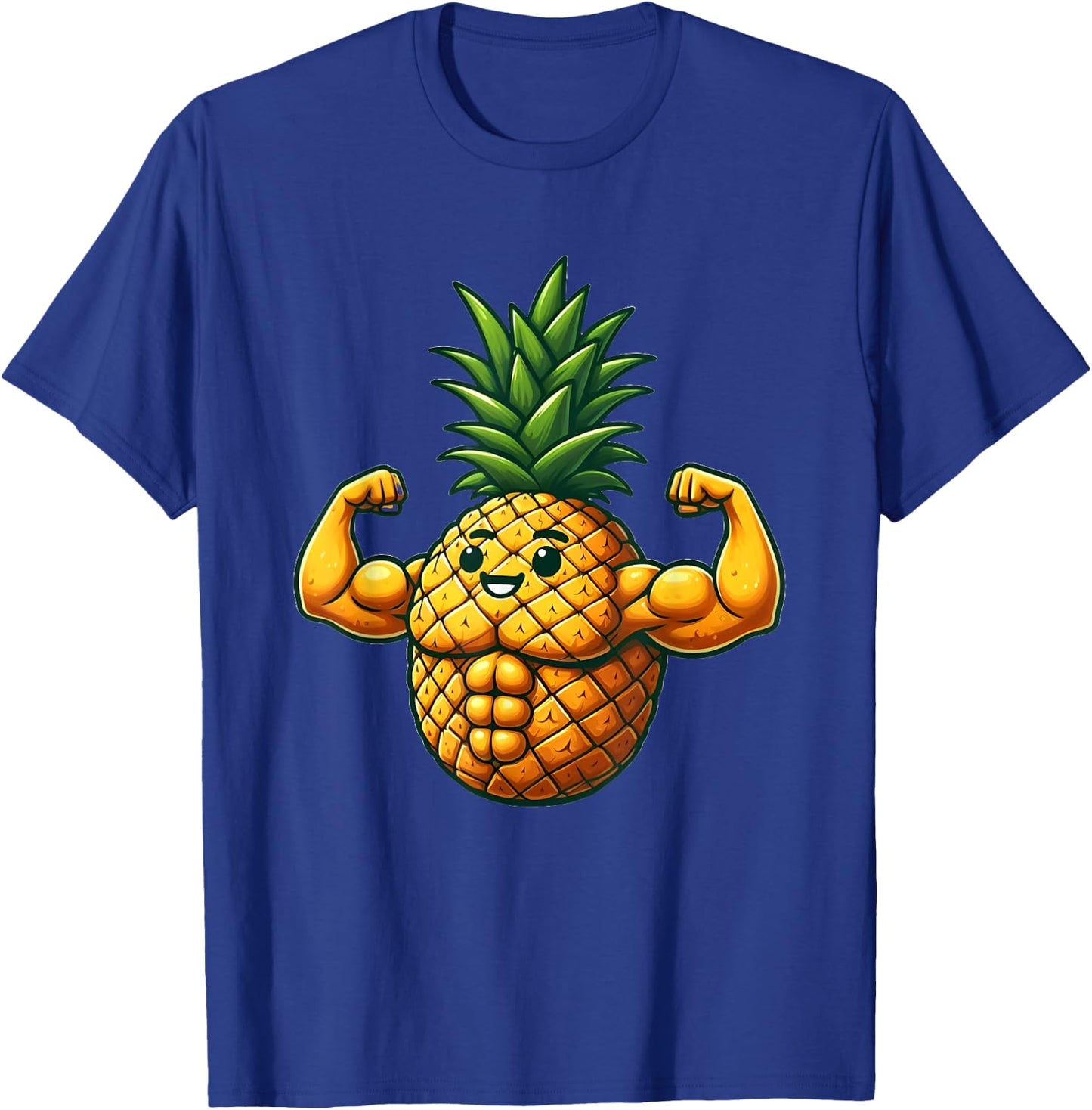 Funny Muscular Pineapple with Abs T-Shirt - T-Shirt | Royal